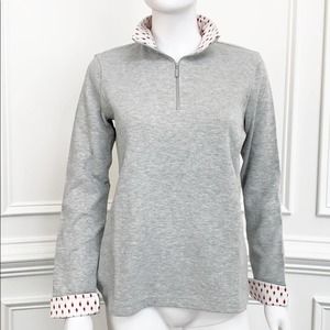 NWT Orvis 1/4 Zip Heather Grey Collared Pullover